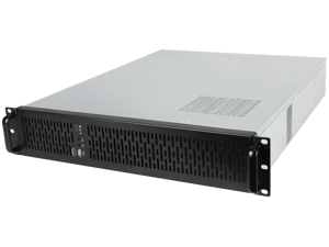 Rosewill RSV-Z2850U 2U Server Chassis Rackmount Case, 4x 3.5" Bays, 2x 2.5" Devices, ATX Compatible, Up to 4x 80mm Fans, 1x USB 3.0, 1x USB 2.0, Silver/Black