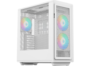 Rosewill Helium Air Mid Tower E-ATX Gaming Case, Mesh Panel, Tool-less, High-Airflow, Cable Management System, USB 3.1, included  2x 160mm & 1x 140mm PWM ARGB Fan, White
