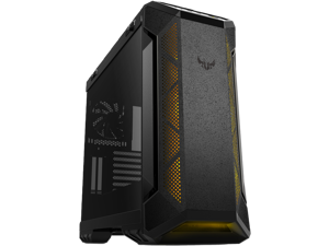 ASUS TUF Gaming GT501 Mid-Tower Computer Case for up to EATX Motherboards with USB 3.0 Front Panel, Smoked Tempered Glass, Steel Construction, and Four Case Fans (GT501 TUF GAMING CASE/GRY/WITH HANDL)