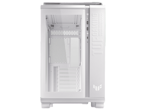 ASUS TUF Gaming GT502 White ATX Mid-Tower Computer Case with Front Panel RGB Button, USB 3.2 Type-C and 2x USB 3.0 Ports, 2- way Graphic Card Mounting Orientation Compatible, 360mm and 280mm Radiator