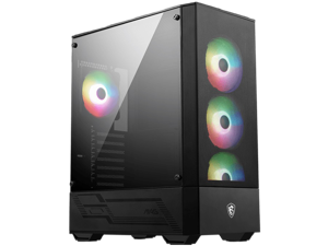 MSI Mid-Tower PC Gaming Case – Tempered Glass Side Panel – 4 x 120mm aRGB Fan – Liquid Cooling Support up to 240mm Radiator x 1 – MAG Forge 112R