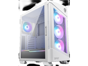 MSI MPG VELOX 100R White SPCC Steel / Laminated Tempered Glass ATX Mid Tower Computer Case