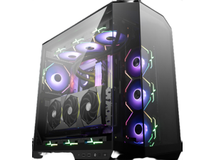 MSI MAG PANO 100L PZ Project Zero Mid Tower ATX Gaming Case, ABS Plastic, SPCC Steel, Tempered Glass, Support Back-Connect, 270-degree Panoramic Display, GPU Support Stand, Dust Filter