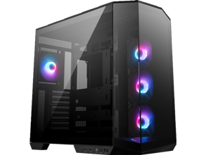 MSI MAG PANO 100R PZ Project Zero Mid Tower ATX Gaming Case, Tempered Glass, Support Back-Connect, 270-degree Panoramic Display, GPU Support Stand, 4 ARGB Fans MSI MAG PANO 100R PZ Project Zero Mid Tower ATX Gaming Case, Tempered Glass, Support Back-Connect, 270-degree Panoramic Display, GPU Support Stand, 4 ARGB Fans