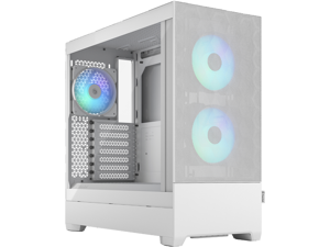 Fractal Design Pop Air RGB White TG ATX High-Airflow Clear Tempered Glass Window Mid Tower Computer Case