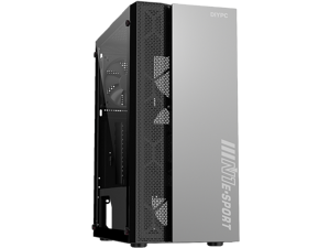 DIYPC DIY-S08-BK Black USB 3.0 Steel / Tempered Glass ATX Mid Tower Computer Case, 1 x 120mm Fan x Rear (Pre-Installed)