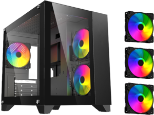 DIYPC ARGB-Q3 Black Computer Case