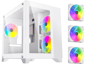 DIYPC ARGB-Q3 White Computer Case