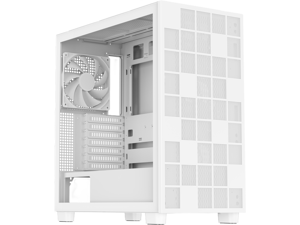 DIYPC IDX6-W White USB3.0 /Type C ATX Mid Tower Gaming Computer Case w/ Tempered Glass Side Panel and 4 x 120mm White PWM Fans Pre-Installed. Support 360mm AIO