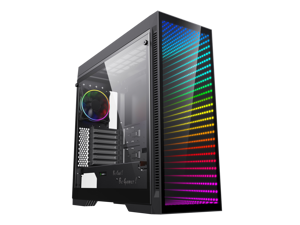 GAMEMAX Abyss TR Black Full Tower Gaming Computer Case w/ 1 x 120mm ARGB LED Fan x Rear (Pre-Installed)