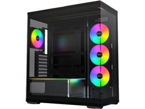 MONTECH TG3 Panoramic ATX Mid-Tower PC Case, Pre-Installed 360mm ARGB Unibody Fans & 1x120mm ARGB Fan, ARGB Strip, Supports 360mm Radiator, RTX 5090 GPUs & Back-Connect Motherboards, Black MONTECH TG3 Panoramic ATX Mid-Tower PC Case, Pre-Installed 360mm ARGB Unibody Fans & 1x120mm ARGB Fan, ARGB Strip, Supports 360mm Radiator, RTX 5090 GPUs & Back-Connect Motherboards, Black