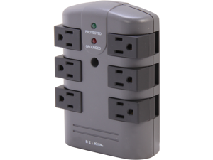 BELKIN BP106000 Wall Mount 6 Outlets 1080 Joules Pivot-Plug Surge Protector BELKIN BP106000 Wall Mount 6 Outlets 1080 Joules Pivot-Plug Surge Protector