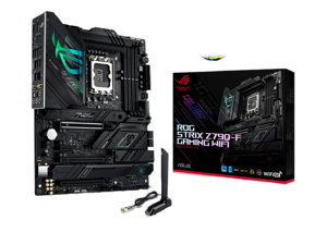ASUS ROG Strix Z790-F Gaming WiFi 6E LGA 1700(Intel 14th&13th &12th  Gen) ATX gaming motherboard(16 + 1 power stages,DDR5,four M.2 slots, PCIe 5.0,WiFi 6E,USB 3.2 Gen 2x2 Type-C® with PD 3.0 up to 30W