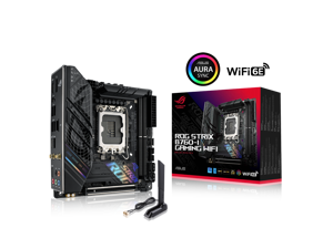 ASUS ROG Strix B760-I Gaming WiFi Intel B760(13th and 12th Gen) LGA 1700 mini-ITX motherboard, 8 + 1 power stages, DDR5 up to 7600 MT/s, PCIe 5.0, two M.2 slots, WiFi 6E, USB 3.2 Gen 2x2 Type-C