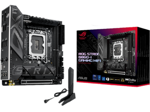 ASUS ROG STRIX B860-I GAMING WIFI B860 LGA 1851 mITX Mini-ITX motherboard, Intel Core Ultra Series 2 Ready, Advanced AI ready, 10+1+2+1 stage, DDR5, 2.5G LAN, WiFi7, M.2, Thunderbolt 4, USB Type-C