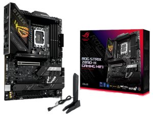 ASUS ROG STRIX Z890-H GAMING WIFI Z890 LGA 1851 ATX motherboard, Intel Core Ultra Series 2 Ready, Advanced AI PC-ready, 16+2+1+2 stages, DDR5, 5Gb LAN, WiFi 7, 4x M.2, PCIe 5.0, USB Type-C, AI OC