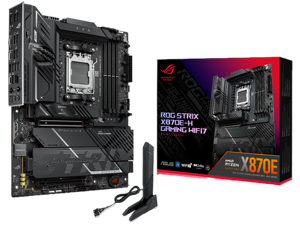 ASUS ROG STRIX X870E-H GAMING WIFI7 with 16+2+1 power stages, DDR5, WiFi 7, four M.2 slots, PCIe 5.0, dual USB4 ports and USB 10Gbps Type-C