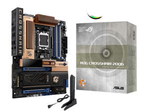ASUS ROG Crosshair 2006 X870E AM5 ATX motherboard, DDR5, DIMM Fit, WiFi 7, 10Gb LAN, 5x M.2, 2x USB4, 2" OLED Display, AIO Q-Connector ASUS ROG Crosshair 2006 X870E AM5 ATX motherboard, DDR5, DIMM Fit, WiFi 7, 10Gb LAN, 5x M.2, 2x USB4, 2" OLED Display, AIO Q-Connector