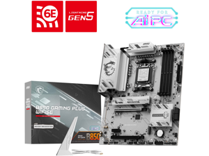 MSI B850 GAMING PLUS WIFI6E Motherboard, ATX - Supports AMD Ryzen 9000 / 8000 / 7000 Processors, AM5 - DDR5 Memory Boost 8200+ MT/s (OC), PCIe 4.0 x16, M.2 Gen5, Wi-Fi 6E, 2.5G LAN MSI B850 GAMING PLUS WIFI6E Motherboard, ATX - Supports AMD Ryzen 9000 / 8000 / 7000 Processors, AM5 - DDR5 Memory Boost 8200+ MT/s (OC), PCIe 4.0 x16, M.2 Gen5, Wi-Fi 6E, 2.5G LAN
