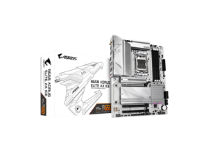 GIGABYTE B650 AORUS ELITE AX ICE AM5 LGA 1718 AMD B650 ATX Motherboard with 5-Year Warranty, DDR5, Triple M.2, PCIe 5.0, USB 3.2 Gen2X2 Type-C, WiFi 6E, 2.5GbE LAN, Snow White, EZ-Latch