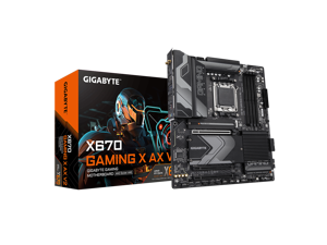 GIGABYTE X670 GAMING X AX V2 AM5 LGA 1718 AMD X670 ATX Motherboard with 5-Year Warranty, DDR5, PCIe 4.0 M.2, PCIe 5.0, USB 3.2 Gen1x2 Type-C, Wi-Fi 6E, 2.5GbE LAN, Q-Flash Plus, PCIe EZ-Latch