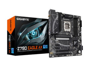  GIGABYTE Z790 EAGLE AX LGA 1700 Intel Z790 ATX Motherboard with DDR5, M.2, PCIe 5.0, USB 3.2 Gen2X2 Type-C, Intel Wi-Fi 6E, 2.5GbE LAN, Q-Flash Plus, EZ-Latch