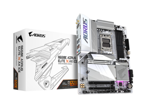 GIGABYTE B650E AORUS ELITE X AX ICE AM5 LGA 1718 AMD B650 ATX Motherboard with 5-Year Warranty, DDR5, 3x M.2, PCIe 5.0, USB 3.2 Gen2X2 Type-C, WiFi 6E, 2.5GbE LAN, Q-Flash Plus, EZ-Latch Plus