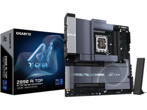 GIGABYTE Z890 AI TOP Intel Core Ultra (Series 2) LGA 1851 Motherboard, E-ATX, DDR5, 4x M.2, PCIe 5.0, Thunderbolt 5, WIFI7, 10GbE LAN, EZ-Latch