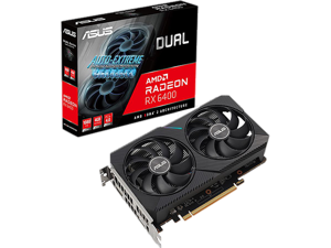 ASUS Dual Radeon RX 6400 4GB GDDR6 PCI Express 4.0 CrossFireX Support Video Card DUAL-RX6400-4G