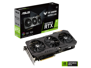 ASUS TUF Gaming NVIDIA GeForce RTX 3060 Ti OC Edition Graphics Card (PCIe 4.0, 8GB GDDR6X, HDMI 2.1, DisplayPort 1.4a, Dual Ball Fan Bearings, Military-grade Certification, GPU Tweak III)