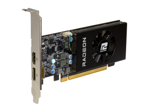 PowerColor Radeon RX 6400 4GB GDDR6 PCI Express 4.0 CrossFireX Support Low Profile Video Card AXRX 6400 LP 4GBD6-DH