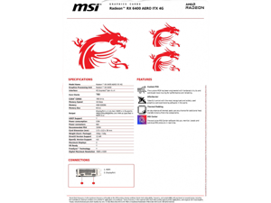 MSI Radeon RX 6400 4GB GDDR6 PCI Express 4.0 Video Card RX 6400 AERO ITX 4G