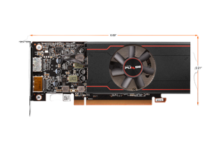 SAPPHIRE PULSE Radeon RX 6400 4GB GDDR6 PCI Express 4.0 Low Profile Video Card 11315-01-20G