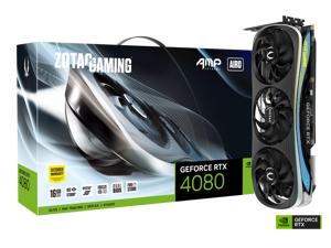 ZOTAC GAMING GeForce RTX 4080 16GB AMP Extreme AIRO DLSS 3 16GB GDDR6X 256-bit 22.4 Gbps PCIE 4.0 Gaming Graphics Card, IceStorm 2.0 Advanced Cooling, SPECTRA 2.0 RGB Lighting, ZT-D40810B-10P