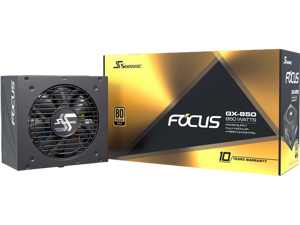 Seasonic FOCUS GX-850, 850W 80+ Gold, Full-Modular, Fan Cont...