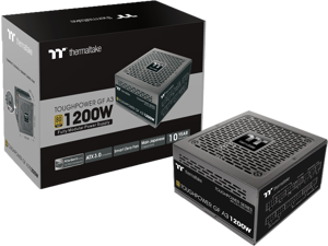 Thermaltake Toughpower GF A3 ATX 3.0 1200W 80+ Gold Full Modular SLI/Crossfile Ready Power Supply; PCIe Gen.5 600W 12VHPWR Connector Included; PS-TPD-1200FNFAGU-L