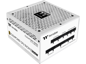 Thermaltake Toughpower GF3 Snow Edition 1200W 80+ Gold Full Modular SLI/Crossfire Ready ATX 3.0 Standard Power Supply, PCIe Gen.5 600W 12VHPWR Connector Included, PS-TPD-1200FNFAGU-N, 10 Year Warranty