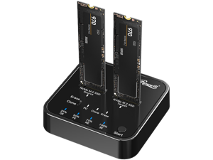Rosewill M.2 NVMe Cloner + Eraser, M.2 Duplicator Dual Bay NVMe Enclosure, Tool-Free 20Gbps USB3.2 Gen 2X2 SSD to USB Adapter M.2 Docking Station for M Key PCIE NVMe SSD Reader, Offline Clone & Erase Rosewill M.2 NVMe Cloner + Eraser, M.2 Duplicator Dual Bay NVMe Enclosure, Tool-Free 20Gbps USB3.2 Gen 2X2 SSD to USB Adapter M.2 Docking Station for M Key PCIE NVMe SSD Reader, Offline Clone & Erase