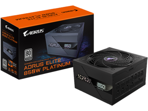 GIGABYTE AORUS ELITE PSU - 850W 80 PLUS Platinum Certified - PCIe5.1 Ready - ATX3.1 - Fully Modular Power Supply (GP-AE850PM PG5)