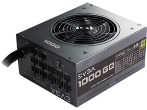 EVGA 1000GQ 210-GQ-1000-V1 GQ 80 Plus Gold, 1000W ECO Mode Semi Modular Power Supply