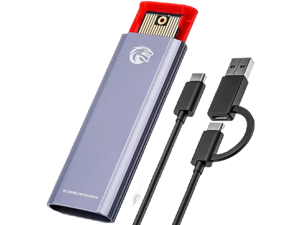KingSpec M.2 NVMe SSD Enclosure, Tool Free NVMe PCIe SSD Adapter USB 3.1 Gen 2 10Gbps with USB C to C+A OTG Cable, Support M Key/B+M Key PCIe SSD 2230/2242/2260/2280 Silver Grey KingSpec M.2 NVMe SSD Enclosure, Tool Free NVMe PCIe SSD Adapter USB 3.1 Gen 2 10Gbps with USB C to C+A OTG Cable, Support M Key/B+M Key PCIe SSD 2230/2242/2260/2280 Silver Grey