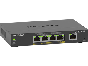 NETGEAR 5 Port PoE Gigabit Ethernet Plus Switch (GS305EPP) -...