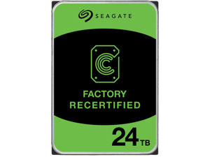 Seagate (Recertified) Exos X 24TB Internal Hard Drive HDD - 3.5 In CMR SATA 6Gb/s, 7200 RPM, 512MB Cache, 2.5M MTBF (ST24000NM000C) Seagate (Recertified) Exos X 24TB Internal Hard Drive HDD - 3.5 In CMR SATA 6Gb/s, 7200 RPM, 512MB Cache, 2.5M MTBF (ST24000NM000C)