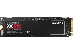 SAMSUNG 980 PRO SSD 1TB, PCIe 4.0 M.2 2280, Speeds Up-to 7,000MB/s Best for High End Computing, Gaming, and Heavy Duty Workstations (MZV8P1T0B/AM)
