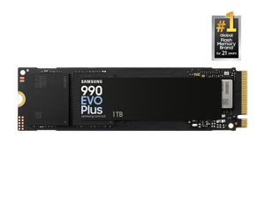 SAMSUNG 990 EVO PLUS SSD 1TB, PCIe Gen 4x4 | Gen 5x2 M.2 2280, Speeds Up-to 7,150 MB/s, Upgrade Storage for PC/Laptops, HMB Technology and Intelligent Turbowrite 2.0 (MZ-V9S1T0B/AM)