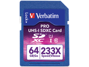 Verbatim PRO 233X 64GB Secure Digital Extended Capacity (SDXC) Flash Card Model 97466 Verbatim PRO 233X 64GB Secure Digital Extended Capacity (SDXC) Flash Card Model 97466