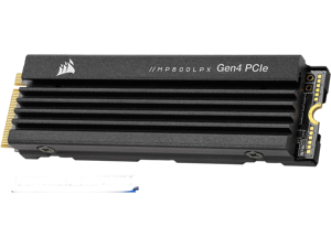 Corsair MP600 PRO LPX M.2 2280 2TB PCI-Express 4.0 x4, NVMe 1.4 3D Internal Solid State Drive Up to 7100 MB/sec (SSD) CSSD-F2000GBMP600PLP, Optimized for PS5