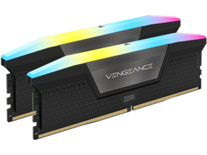 CORSAIR Vengeance RGB 64GB (2 x 32GB) 288-Pin PC RAM DDR5 6000 (PC5 48000) Desktop Memory Model CMH64GX5M2B6000C30