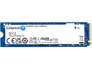 Kingston NV3 M.2 2280 1TB PCIe 4.0 x4 NVMe Internal Solid State Drive (SSD) SNV3S/1000G  Up to 6000 MB/s