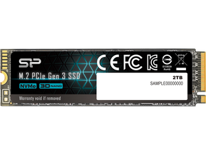 Silicon Power 2TB NVMe PCIe Gen3 x4 M.2 2280 SSD (SU002TBP34A60M28SN) Silicon Power 2TB NVMe PCIe Gen3 x4 M.2 2280 SSD (SU002TBP34A60M28SN)